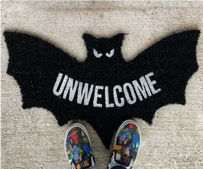 🔥Early Halloween Sale 49% OFF🦇 "Unwelcome" Bat Shaped Coir Mat