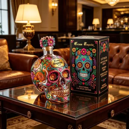 💀 Day of the Dead Skull Decanter Set™ – FREE Matching Goblet While Supplies Last💋