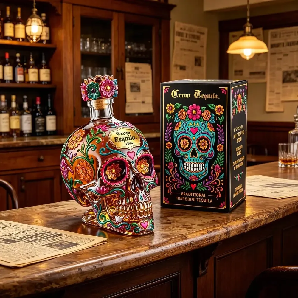 💀 Day of the Dead Skull Decanter Set™ – FREE Matching Goblet While Supplies Last💋