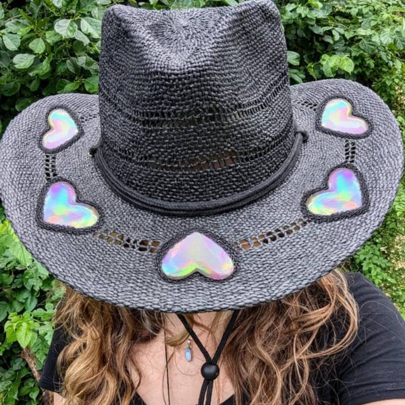🌞Summer Hot Sale 49% OFF🤠Suncatcher Cowgirl Straw Prism Hat✨Make Rainbows Anytime, Anywhere!