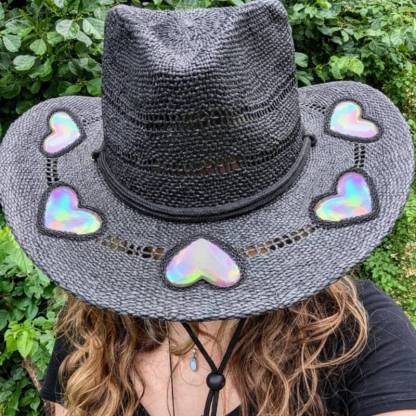 🌞Summer Hot Sale 49% OFF🤠Suncatcher Cowgirl Straw Prism Hat✨Make Rainbows Anytime, Anywhere!