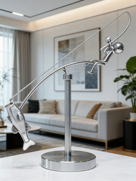 🎣The Fisherman Balancing Sculpture