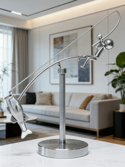 🎣The Fisherman Balancing Sculpture