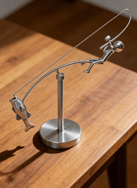 🎣The Fisherman Balancing Sculpture