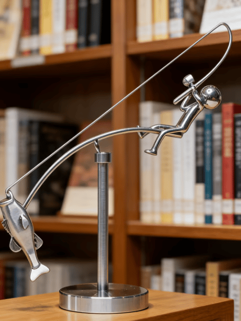 🎣The Fisherman Balancing Sculpture