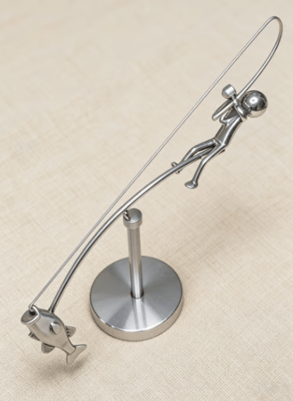 🎣The Fisherman Balancing Sculpture