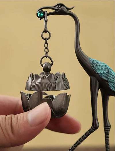 Lotus Crane Ornaments & Aromatherapy Diffuser