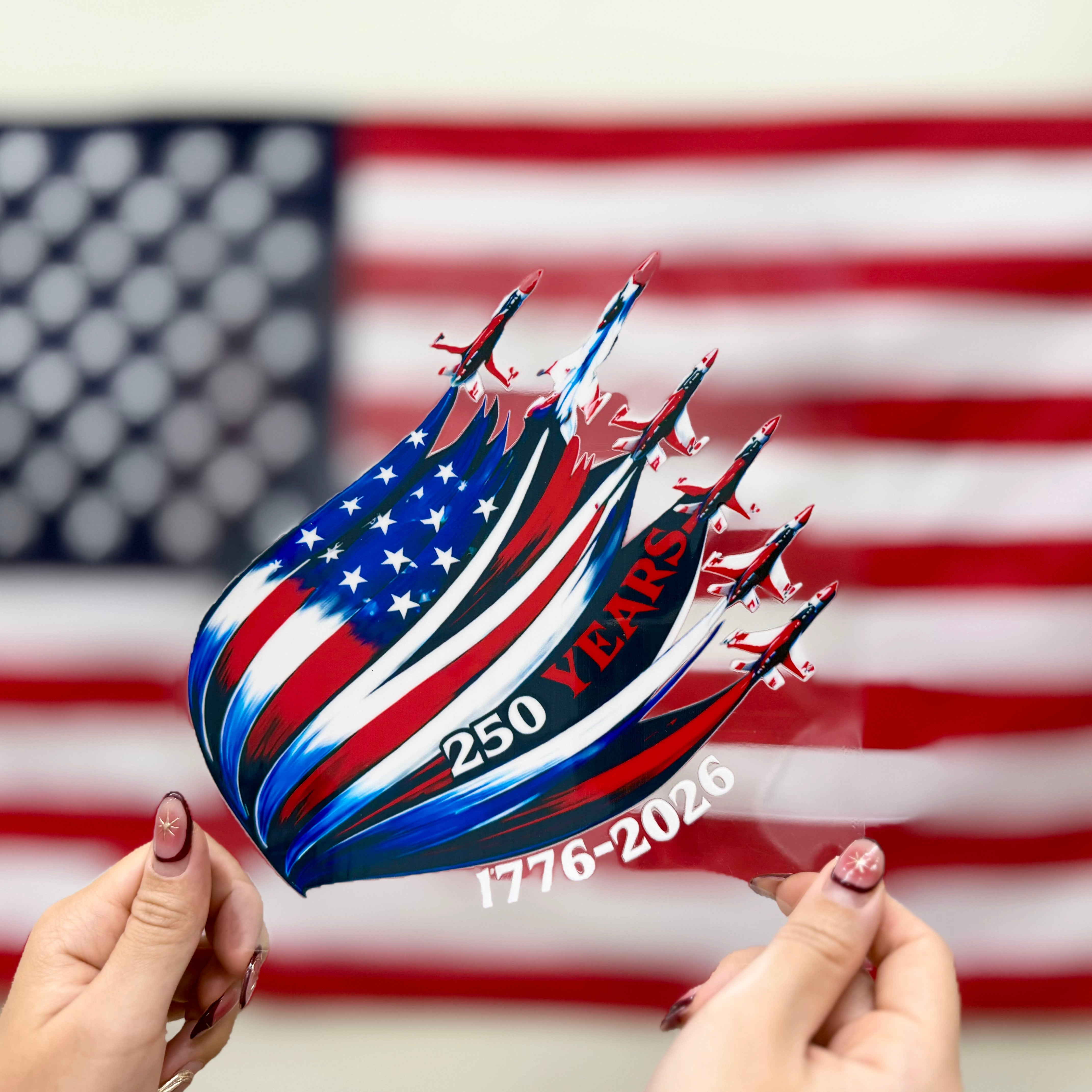 🔥 LIMITED TIME OFFER - Flag Fighter Jet High Quality UV DTF 3D Decal