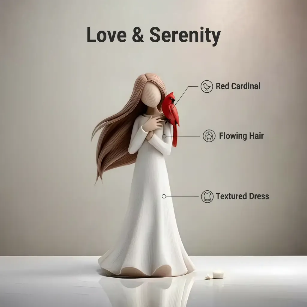 Cardinal Remembrance Love and Serenity Figurine