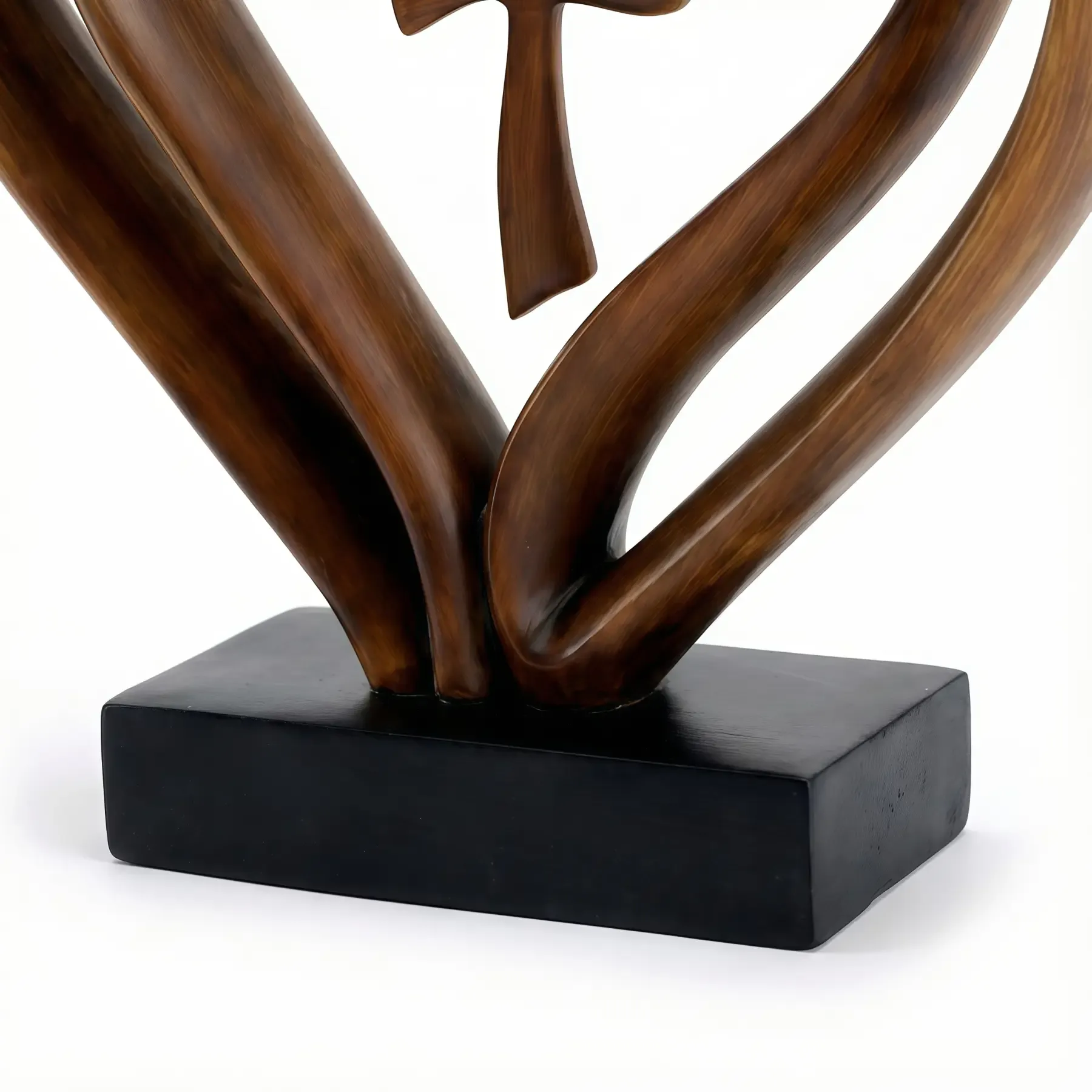 Marriage Takes Three – Entwined Heart & Cross Christian Wedding Sculpture