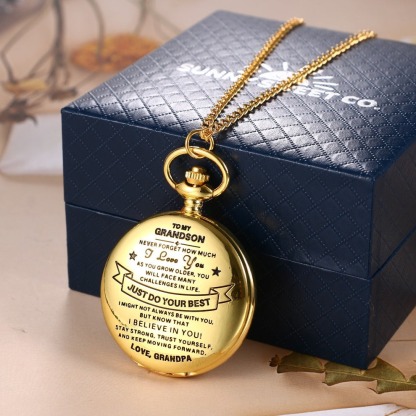 To My Grandson — A Timeless Pocket Watch from Grandpa ❤️ Selling Fast — Don’t Miss This Gift 🎁