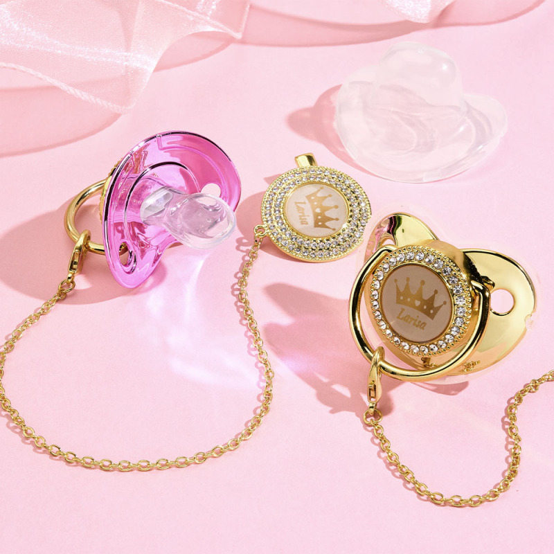 Personalized Name Exquisite Handmade Pacifier Gift for Your Little One