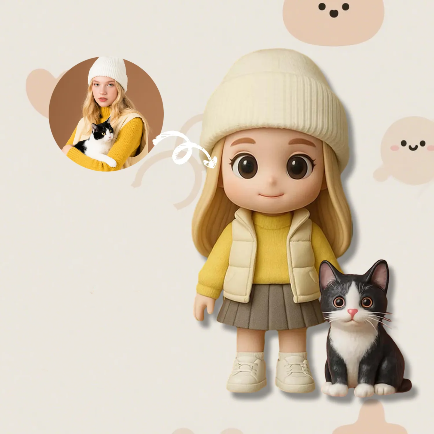 Custom 3D Action Figure From Your Photo Personalized Toy Figure Custom Action Figure Gifts For Pet Lovers