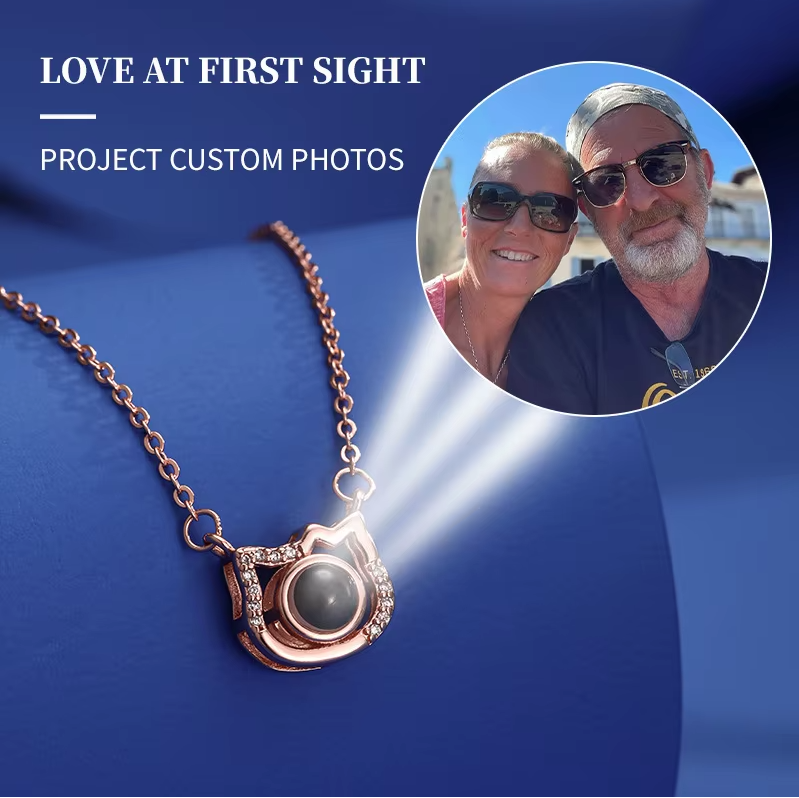 Colgante Proyector con Foto Personalizada – Joyería Única para Amantes de los Gatos