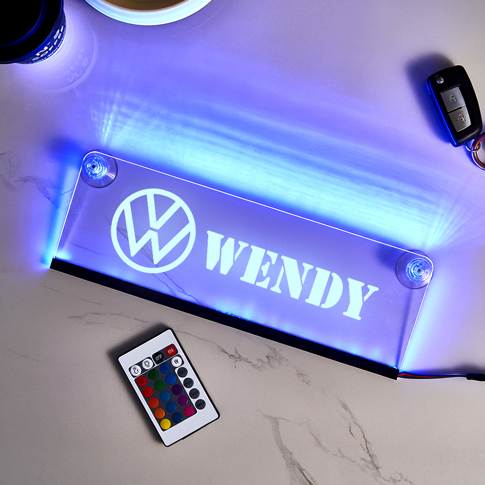 Placa Led Personalizada Para El Coche - Luz Interior Rgb Personalizada Con Control Remoto