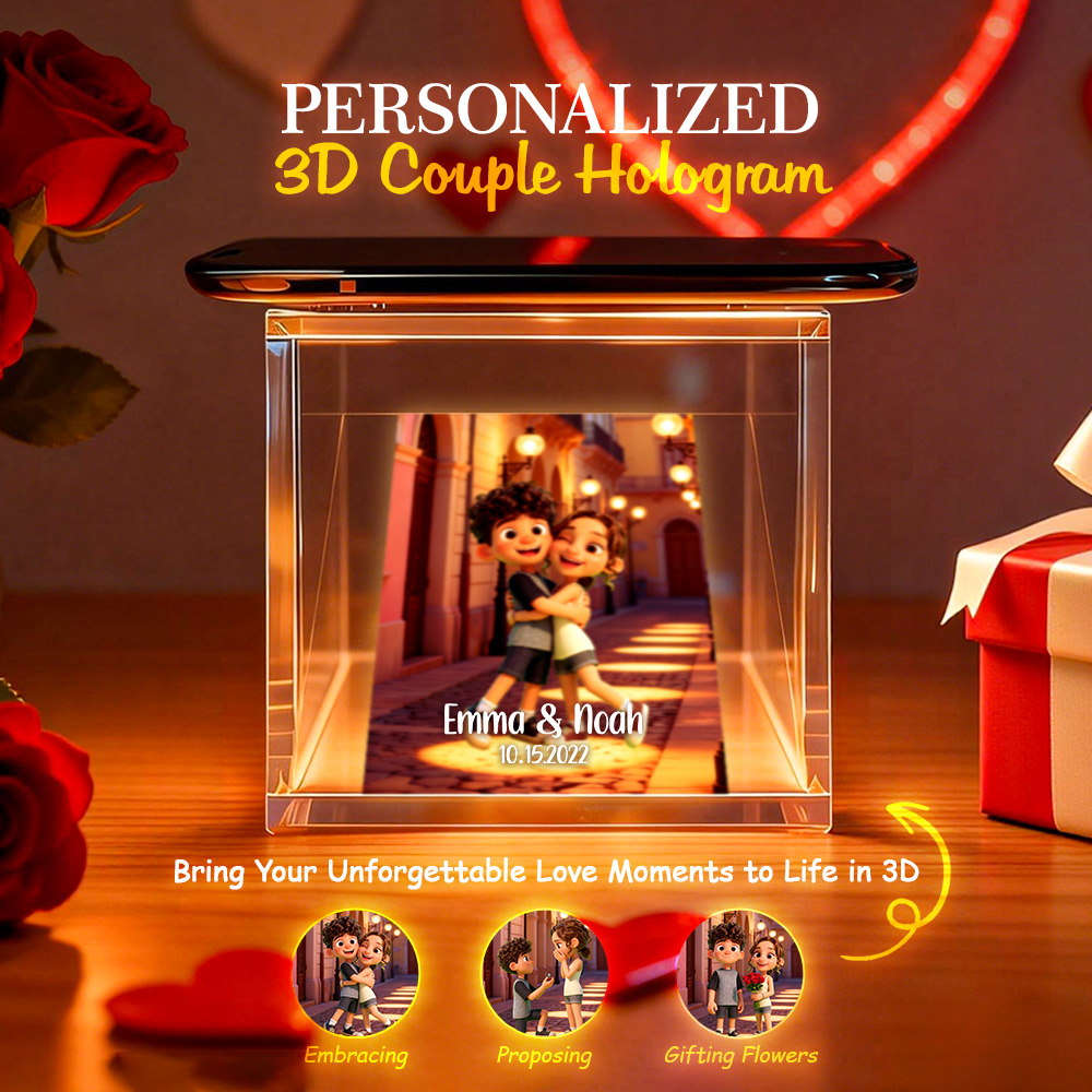 Lumina Boxes - Caja Holográfica Personalizada Para Pareja En 3d