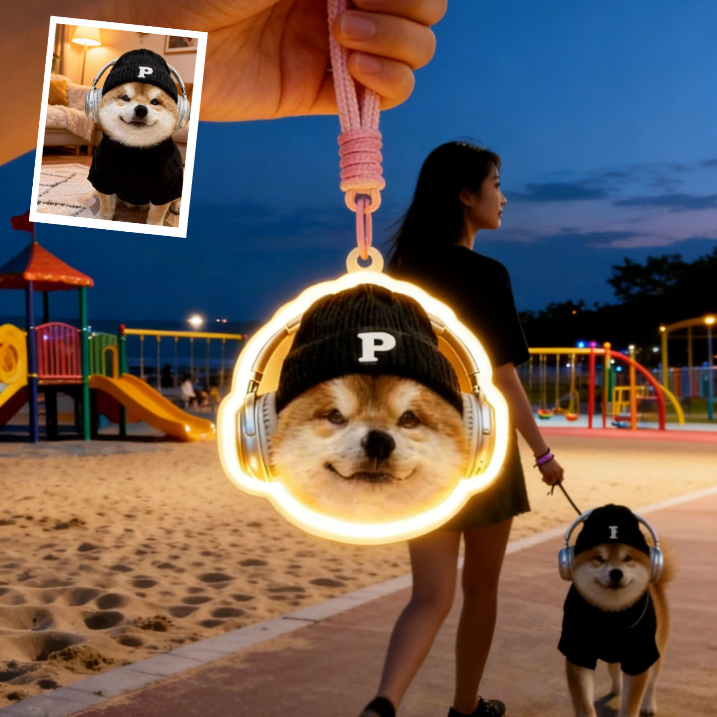 Llavero Personalizado con Foto de tu Mascota y Luz – Regalo Único para Amantes de Perros y Gatos