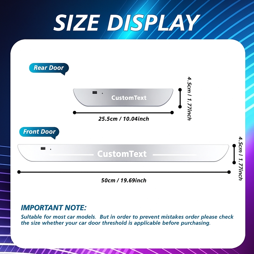 Luces De Umbral De Puerta De Coche Personalizadas, Luces Led Con Texto Personalizado, Regalos De Cumpleaños Para Hombres Y Mujeres