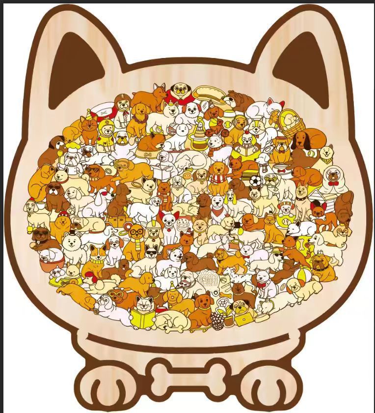 Rompecabezas de Madera Animal – Arte Morandi para Amantes de Mascotas