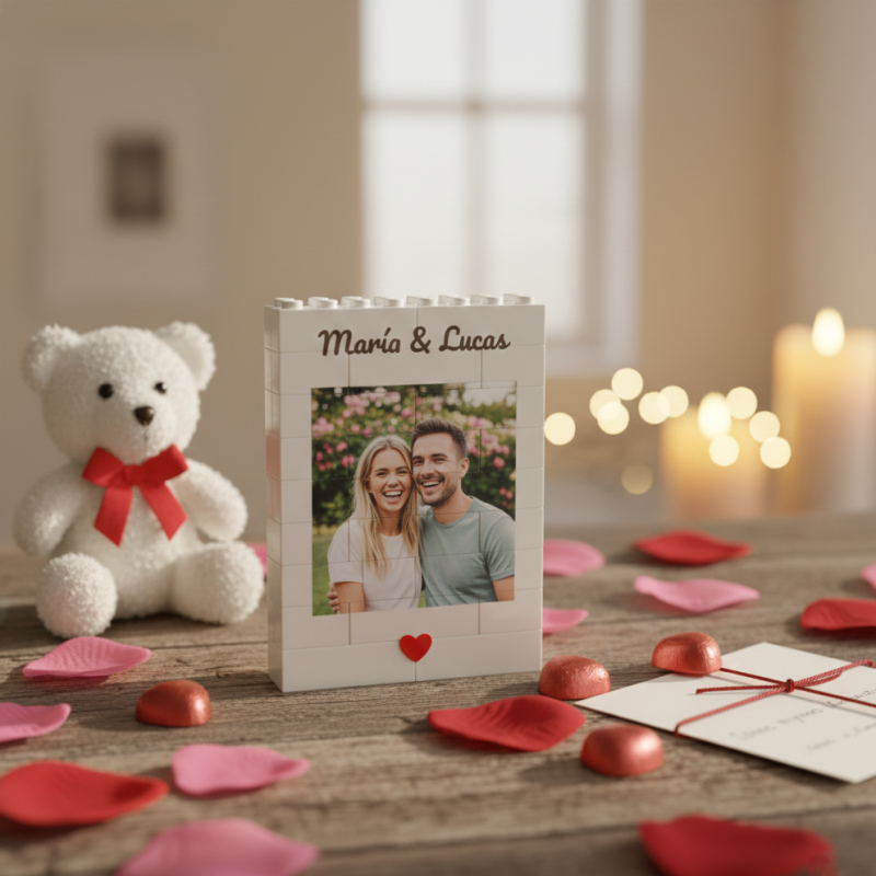 Marco Puzzle con Foto Personalizada – Regalo Romántico para Parejas