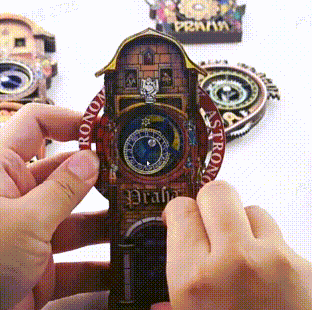 Imán Para Nevera Del Reloj Astronómico De Praga, República Checa. Regalo Ideal Para Viajeros. - CustWitES
