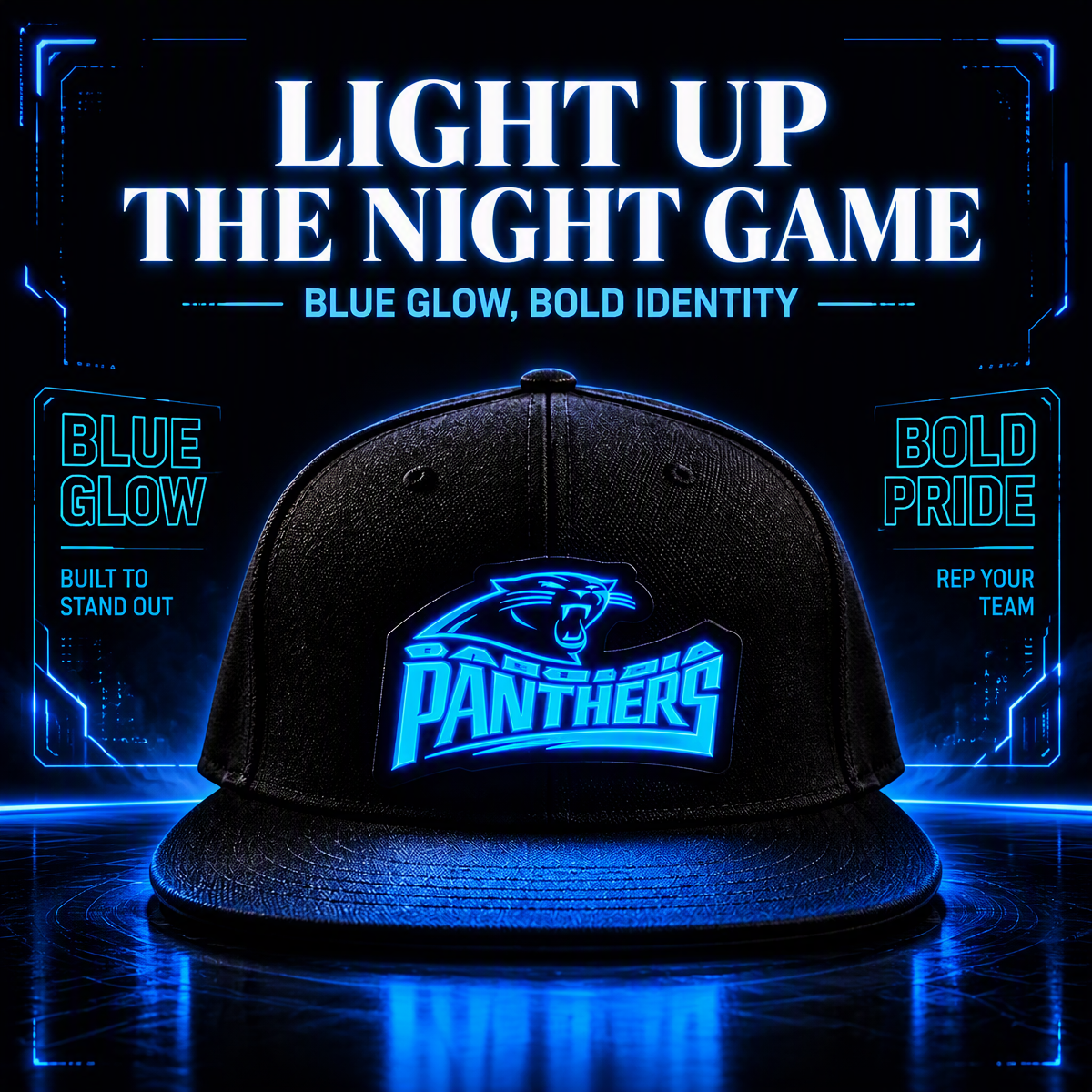 Football Fan LED Light-Up Snapback Cap
