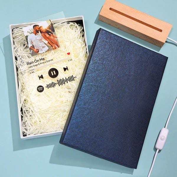 Placa De Música Personalizada Con Portada De Álbum De Spotify En Vidrio Artístico, Regalo De Aniversario Para Novio - CustWitES