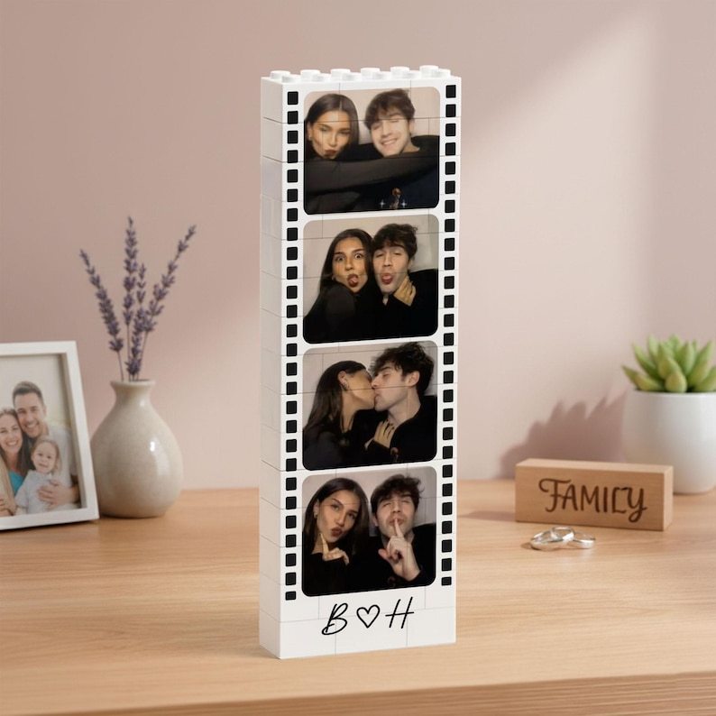 Personalized Photos Building Blocks for Boyfriends Girlfriends Couples Gift For Valentine's Day Anniversary