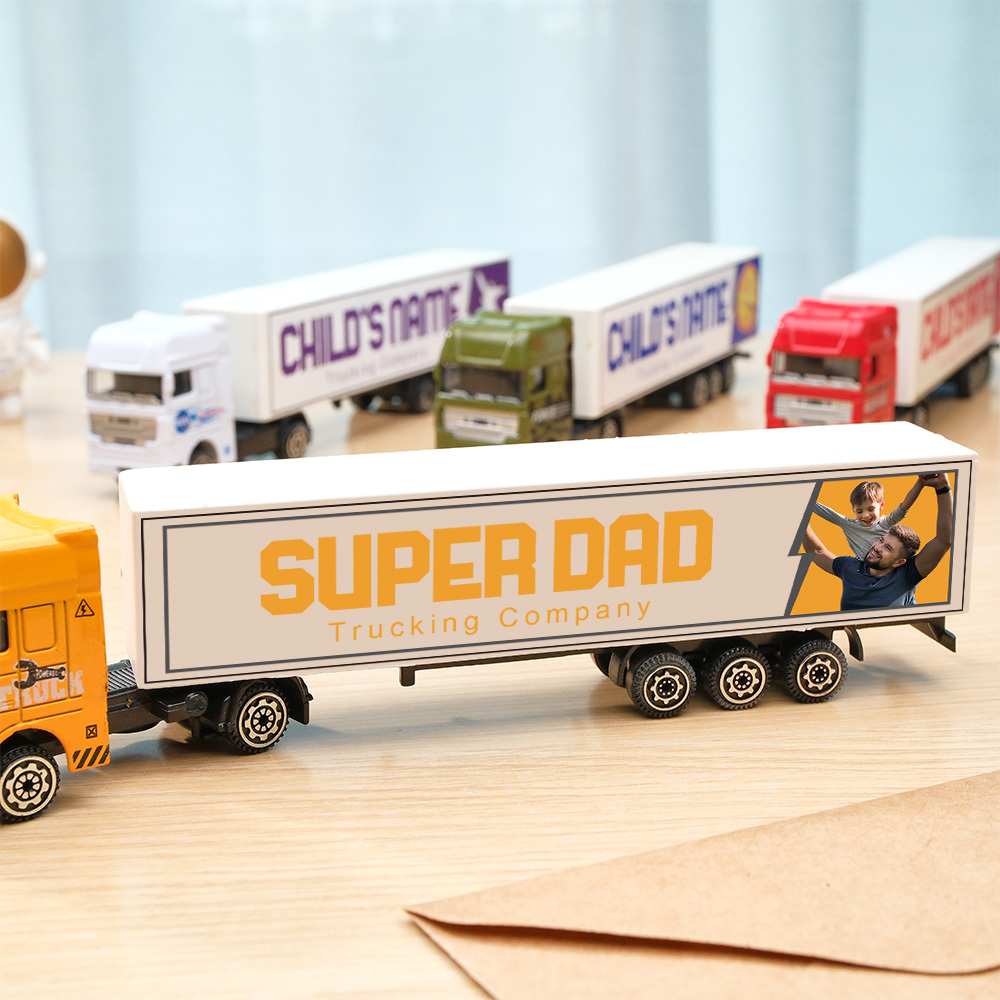 Personalized toy truck, customized with your child's name on the side of the truck: birthday, Christmas, any event for children!