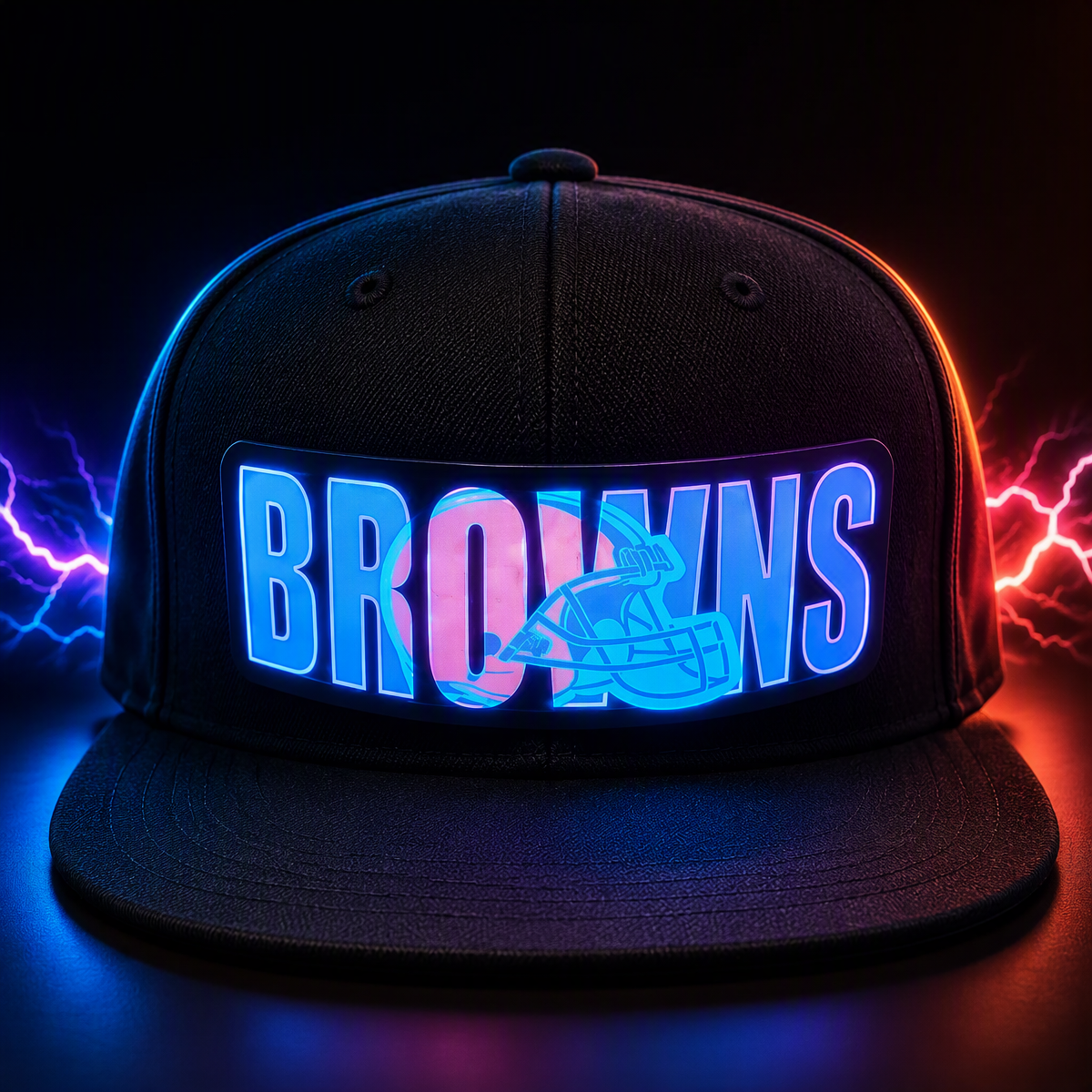 Football Fan LED Light-Up Snapback Cap