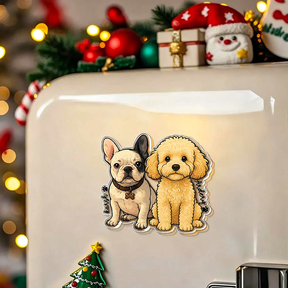 Imán Acrílico Personalizado de Mascota – Regalo para Amantes de Perros y Gatos