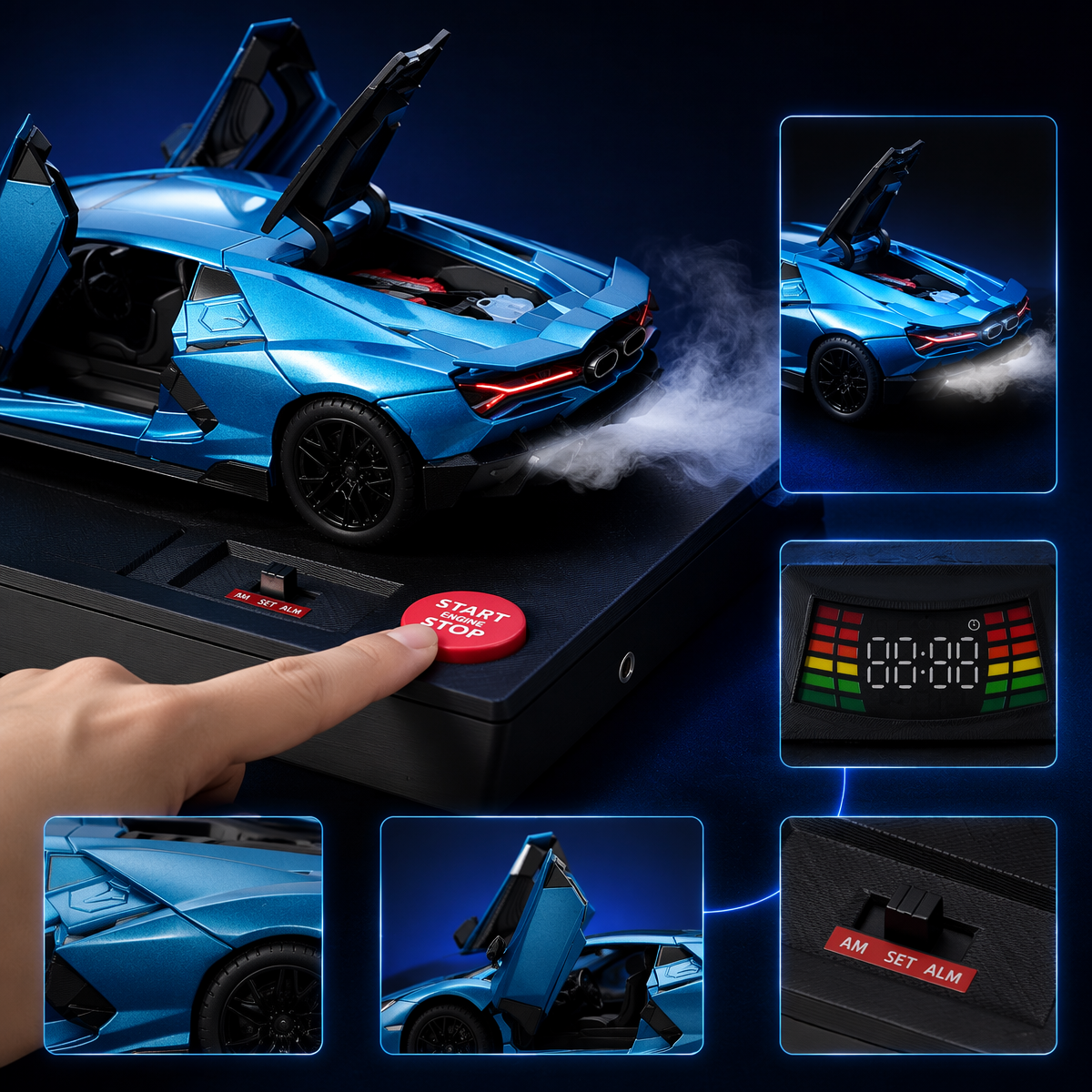 Hypercar Alarm Clock Hypercar LED Display