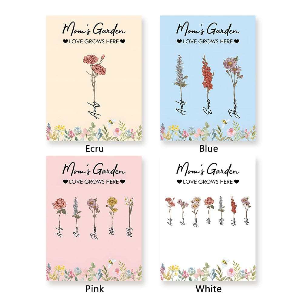 Manta De Flores De Cumpleaños Personalizada, Manta Con Nombre Personalizado, Regalo Para La Abuela - CustWitES