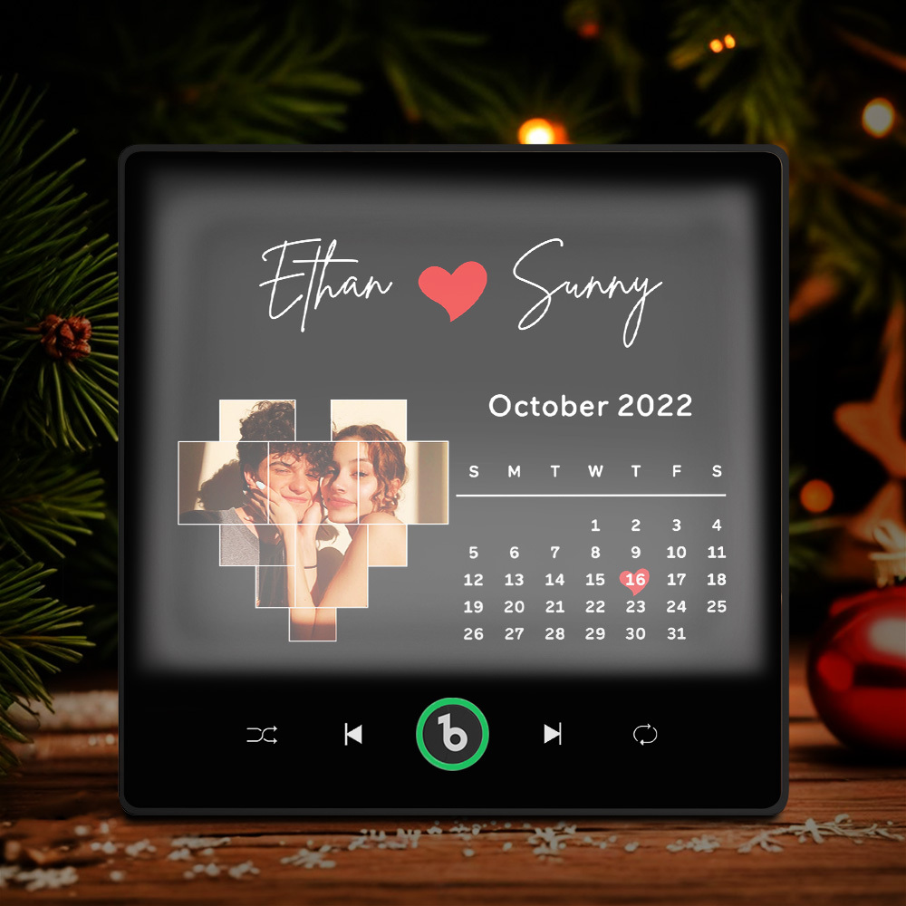 Imán De Nevera Musical Personalizado Con Marco Luminoso Y Colorido. Imán De Nevera Con Forma De Álbum Musical Para La Pared. Regalo Perfecto Para Navidad. - CustWitES