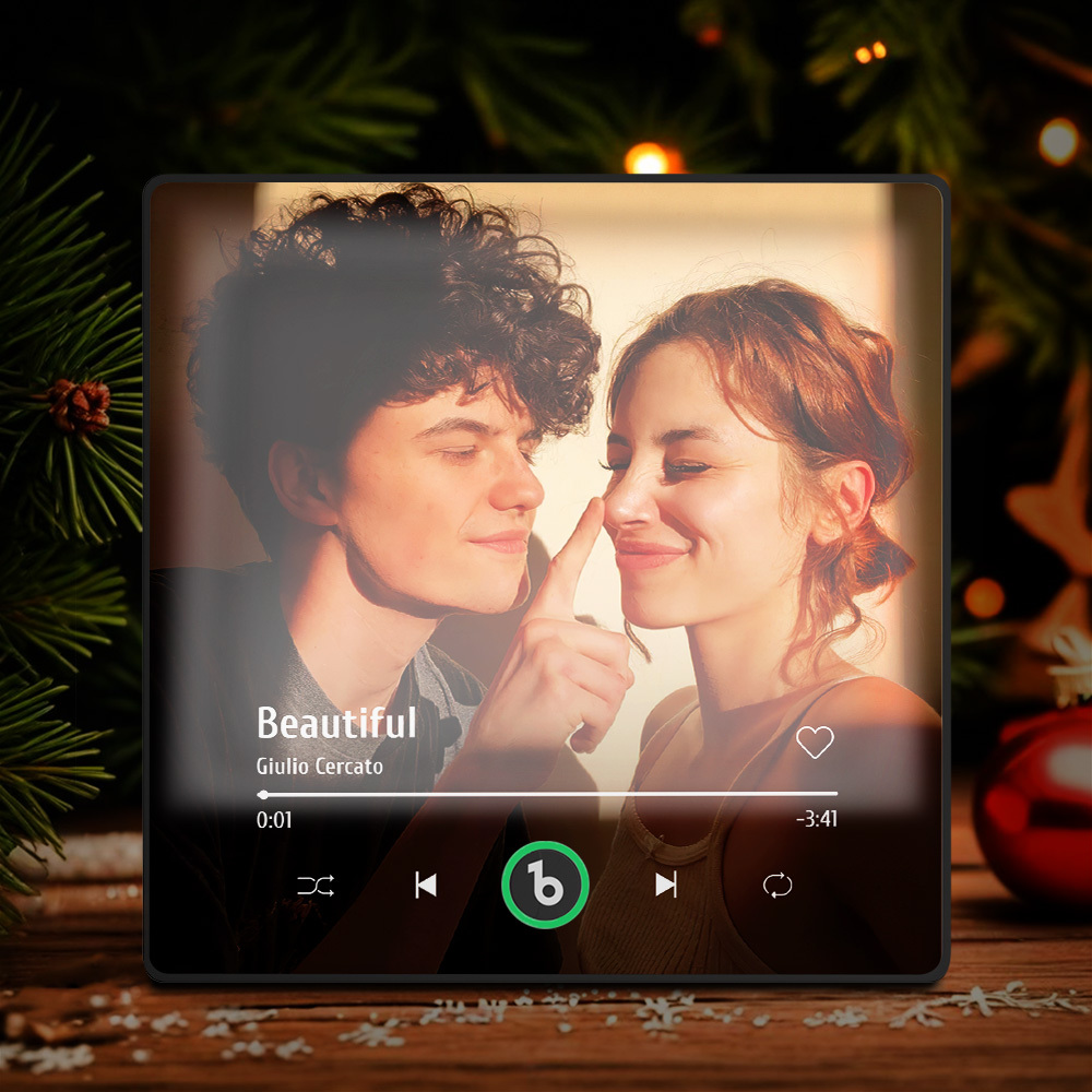 Imán De Nevera Musical Personalizado Con Marco Luminoso Y Colorido. Imán De Nevera Con Forma De Álbum Musical Para La Pared. Regalo Perfecto Para Navidad. - CustWitES