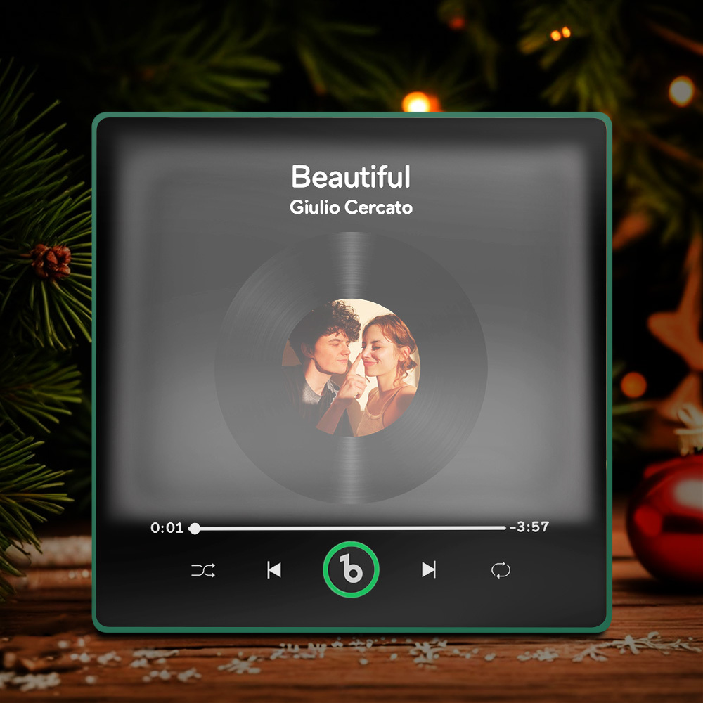 Imán De Nevera Musical Personalizado Con Marco Luminoso Y Colorido. Imán De Nevera Con Forma De Álbum Musical Para La Pared. Regalo Perfecto Para Navidad. - CustWitES