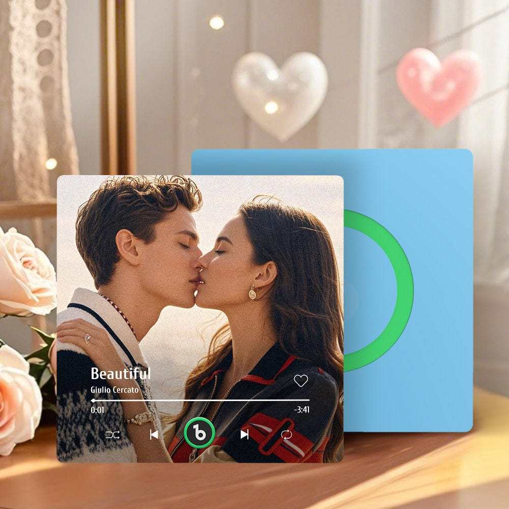 Imán De Nevera Con Música Personalizado, Nueva Actualización, Marco Colorido, Imán Para Nevera, Adhesivo Para Pared Con Música, Movimiento Musical Reproducible, Regalo De San Valentín. - CustWitES