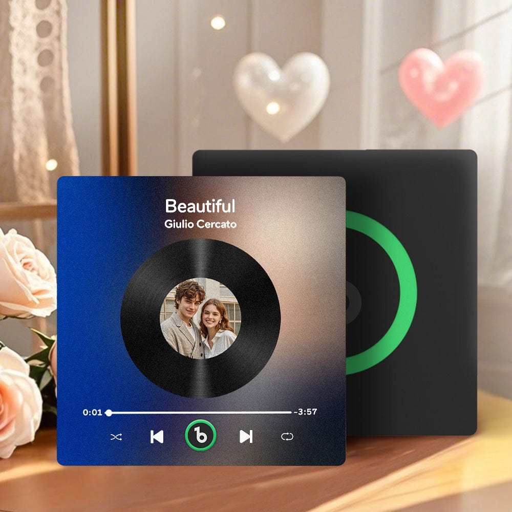 Álbum De Música Personalizado Con Imán Para Nevera, Imán Para Nevera Con Canto, Adhesivo Para Pared Con Música, Movimiento Musical Reproducible, Regalo De San Valentín