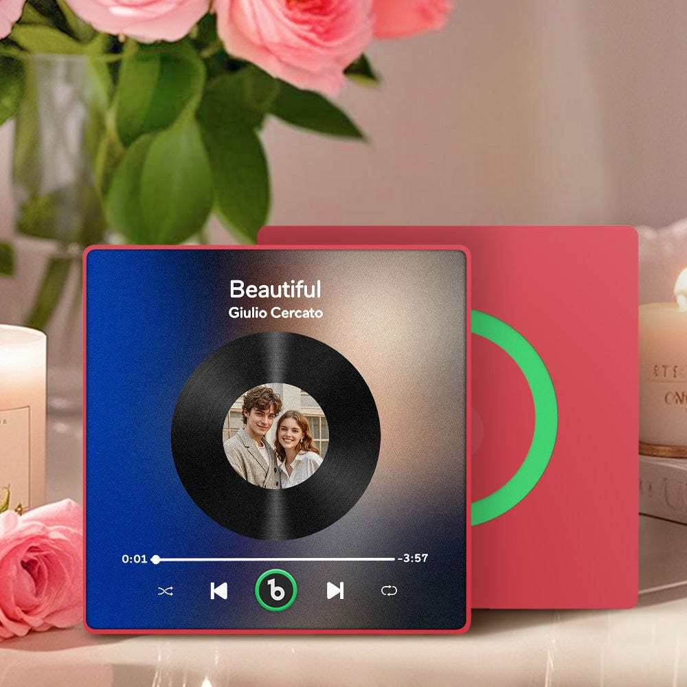 Álbum De Música Personalizado Con Imán Para Nevera, Imán Para Nevera Con Canto, Adhesivo Para Pared Con Música, Movimiento Musical Reproducible, Regalo De San Valentín - CustWitES