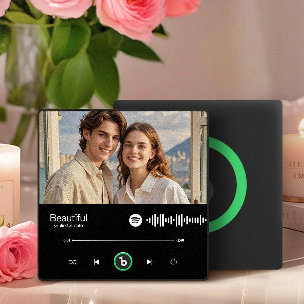 Álbum De Música Personalizado Para Nevera, Imán Para Nevera Con Canción, Adhesivo Fotográfico Para Pared, Movimiento Musical Reproducible, Regalo De San Valentín