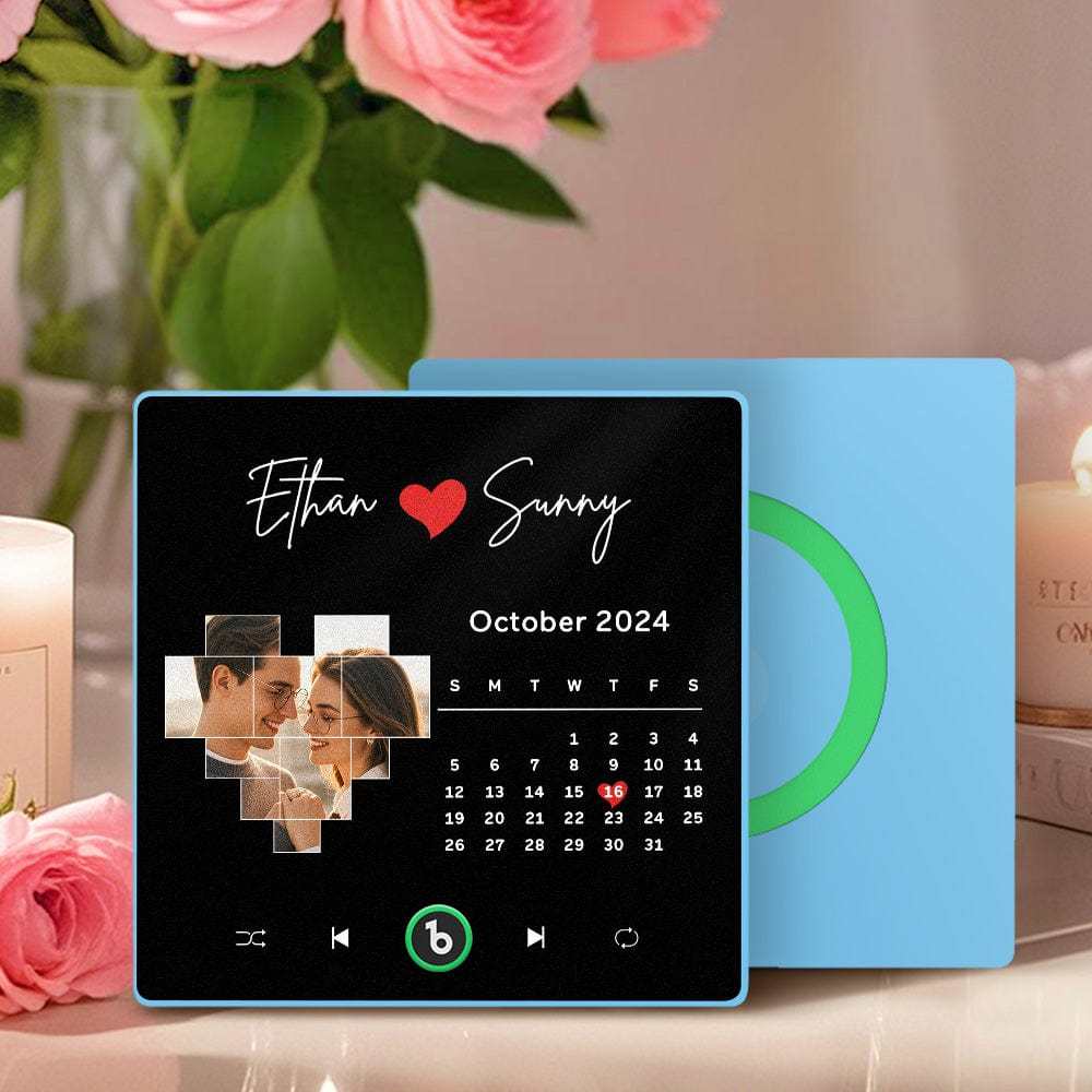 Imán De Nevera Con Música Personalizada, Calendario Personalizado, Álbum De Fotos Colorido, Imán De Nevera, Pegatina De Pared Con Música Que Se Puede Reproducir Sin Celular Para Parejas. - CustWitES