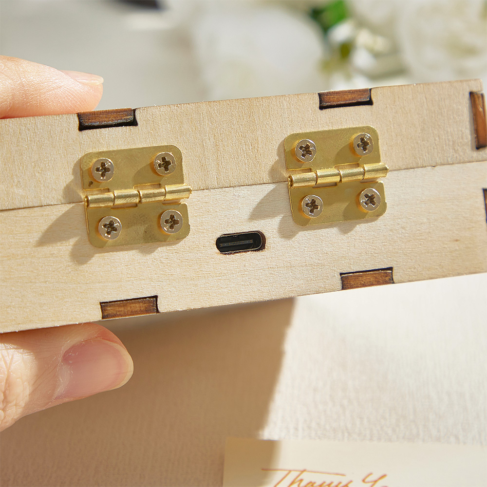 Caja De Música Digital Personalizada, Caja De Música De Madera Con Foto Personalizada Y Texto, Regalo Sorpresa Para Cumpleaños, Aniversario Y Día De La Madre. - CustWitES