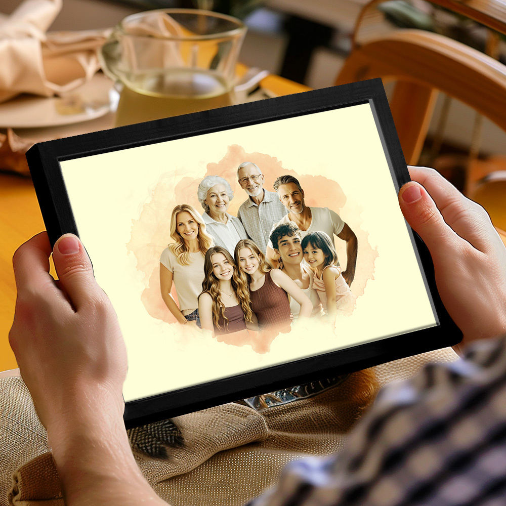 Retrato Familiar Personalizado en Acuarela – Un Regalo Memorable