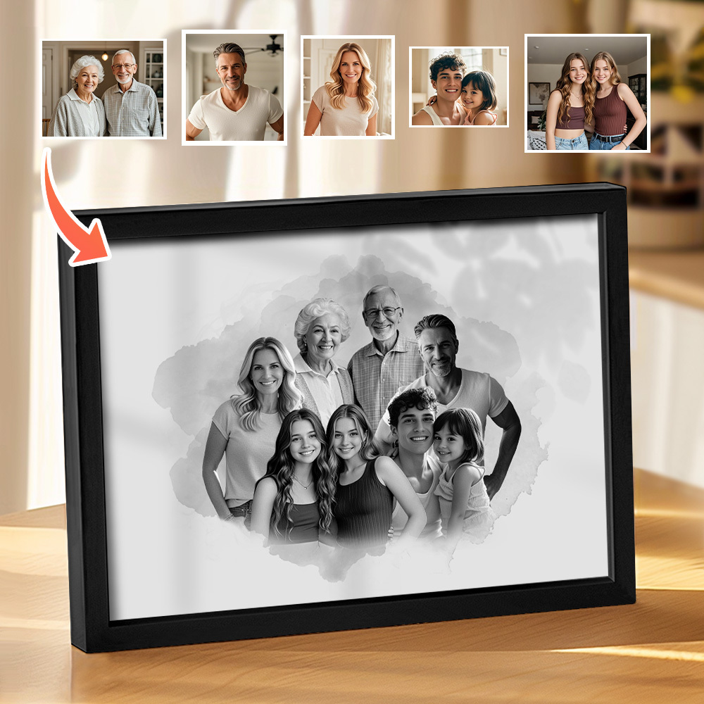 Retrato Familiar Personalizado en Acuarela – Un Regalo Memorable