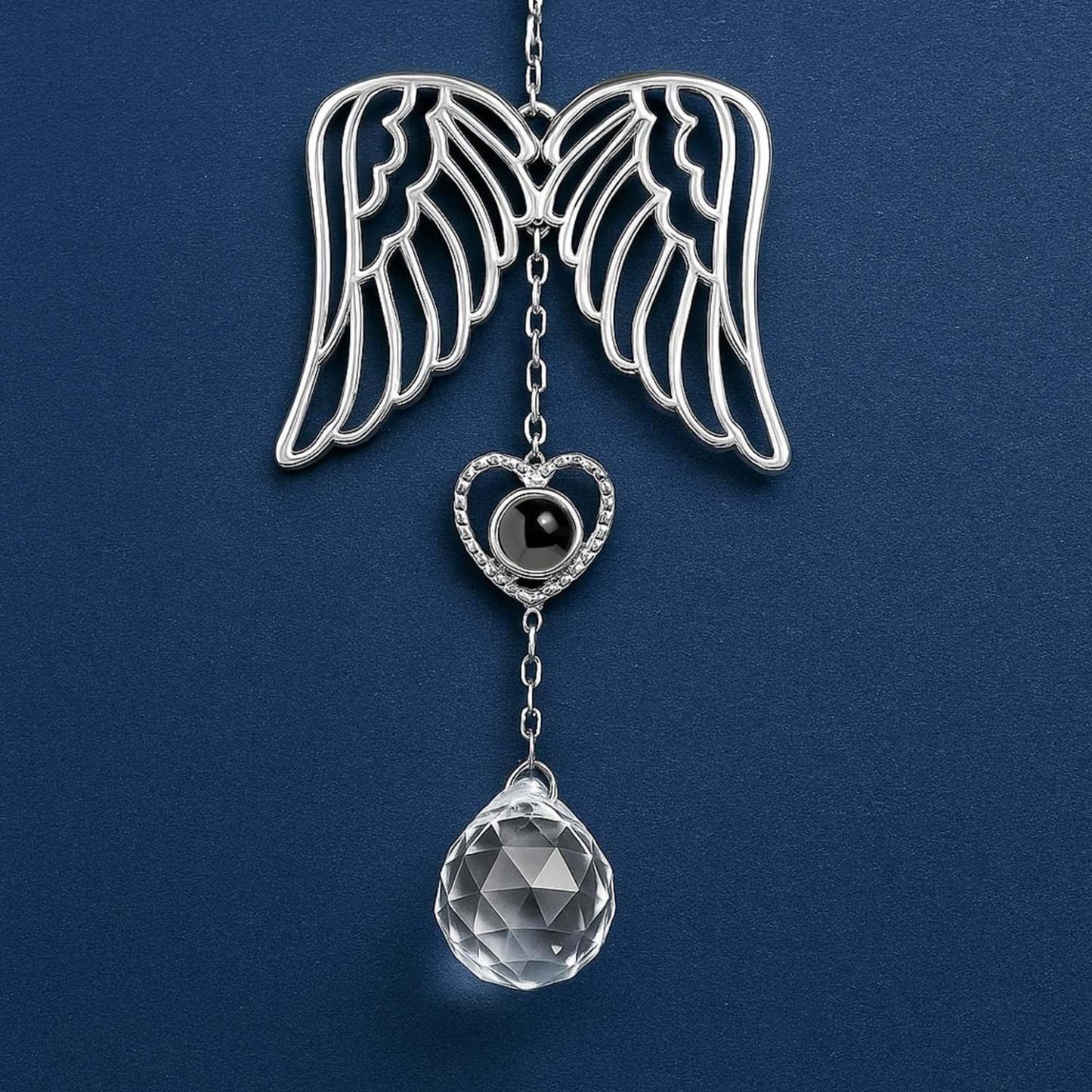 Personalized Circle Photo Sun Catcher Projection Ornament Car Decor Ornaments Family Gifts - CustWitUK