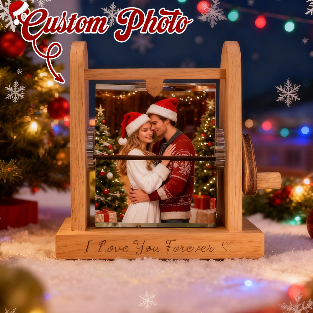 Álbum De Fotos Personalizado Con Marco Para 16 Fotos, Único, Con Manivela, Ideal Para Papá, Mamá, Bodas, Aniversarios, Navidad O Como Regalo Original. - CustWitES