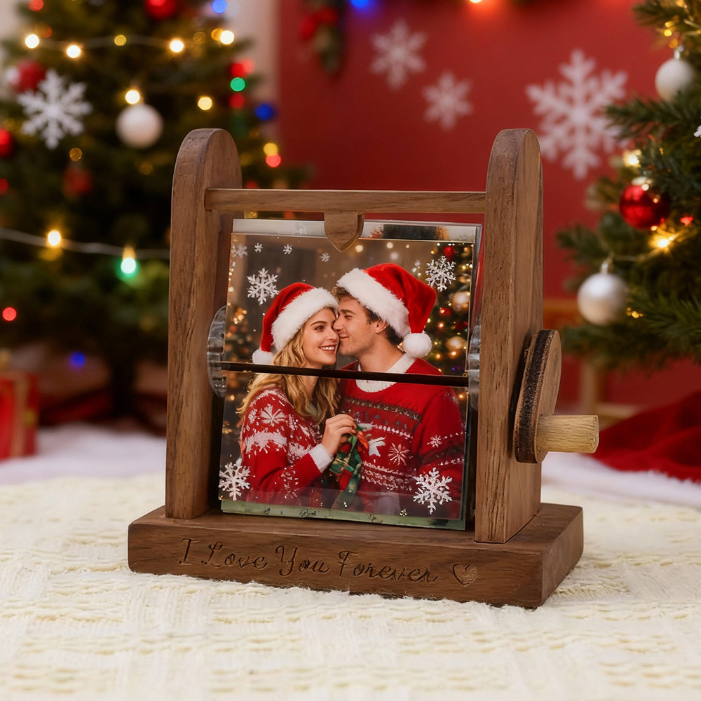 Álbum De Fotos Personalizado Con Marco Para 16 Fotos, Único, Con Manivela, Ideal Para Papá, Mamá, Bodas, Aniversarios, Navidad O Como Regalo Original. - CustWitES