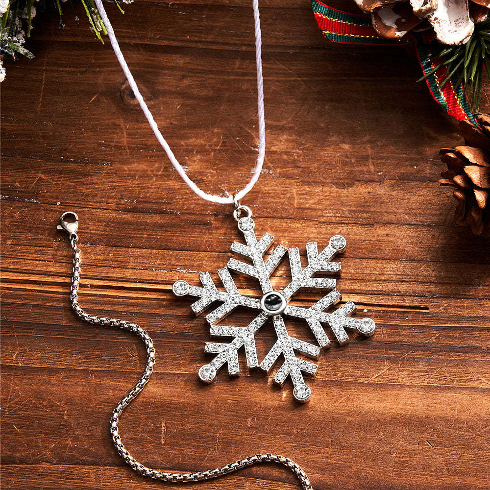 Adorno De Proyección Personalizado Con Foto Personalizada, Copo De Nieve, Adorno Navideño, Regalos - CustWitES