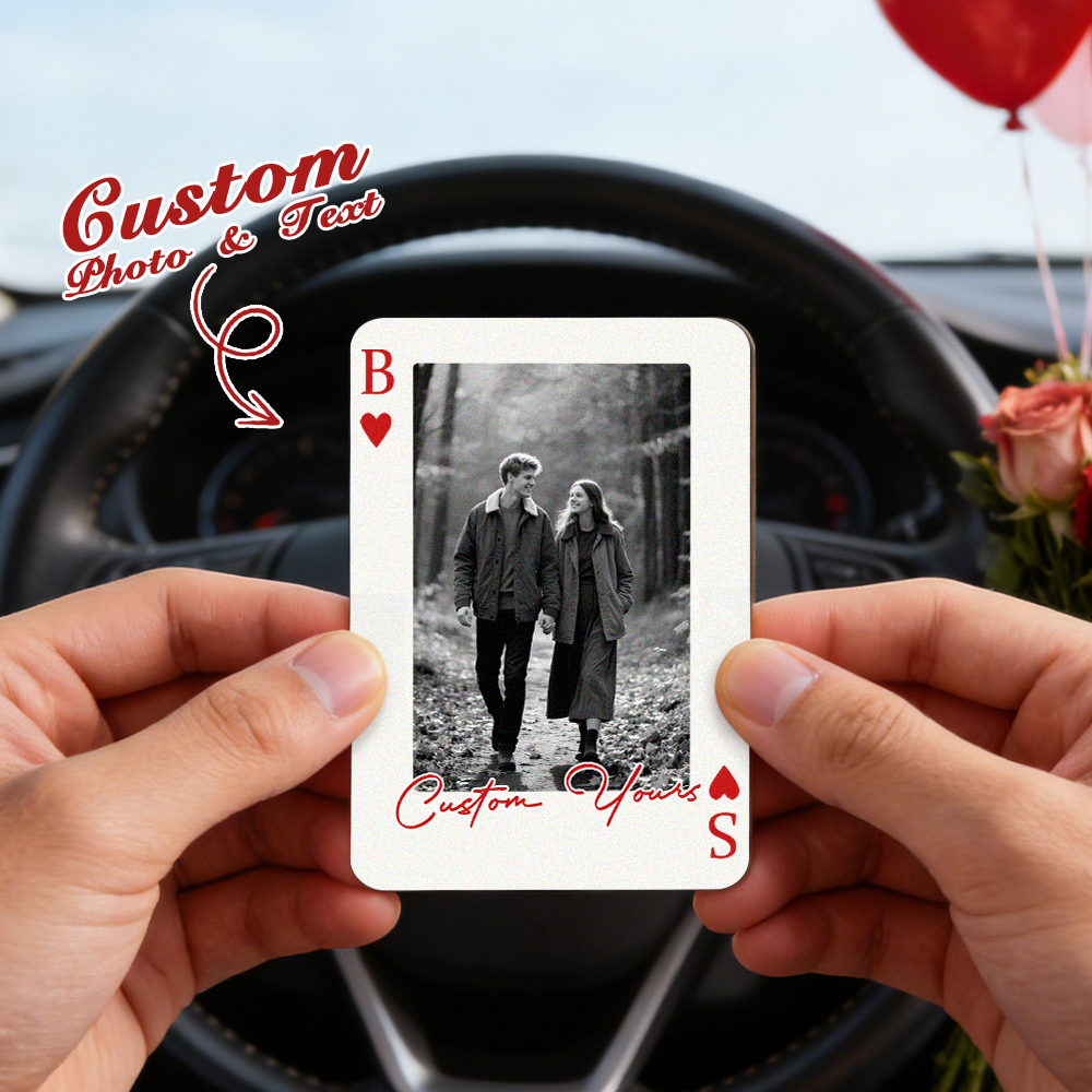 Clip para Visera con Foto Estilo Cartas – Regalo Romántico de San Valentín