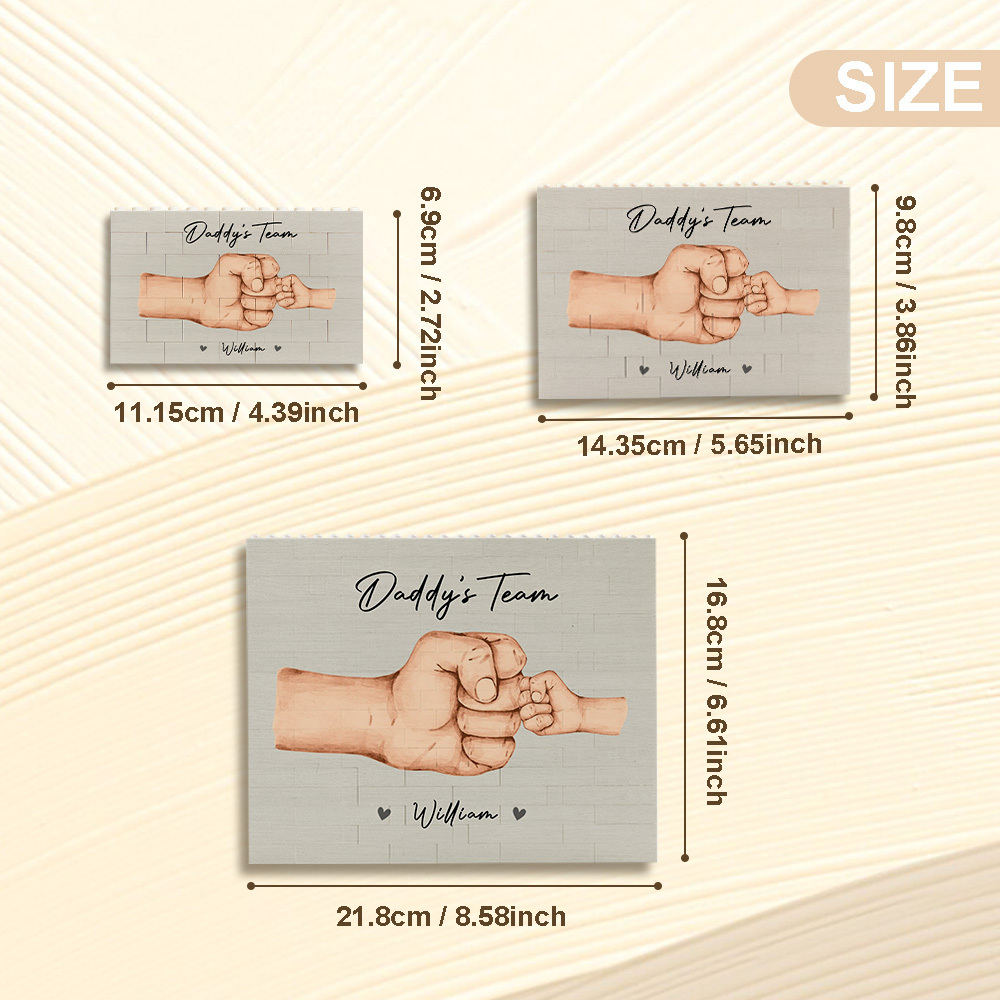 Bloques De Construcción Personalizados Para Papá, Rompecabezas Del Equipo De Construcción, Regalo Para Papá - CustWitES